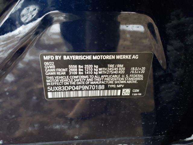 5UX83DP04P9N70188 BMW X3 Xdrivem40i