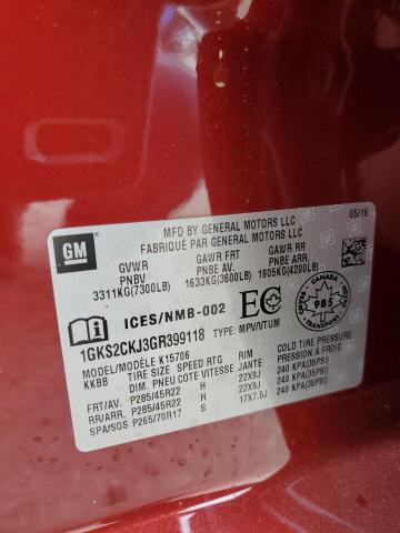 1GKS2CKJ3GR399118 GMC YUKON DENALI