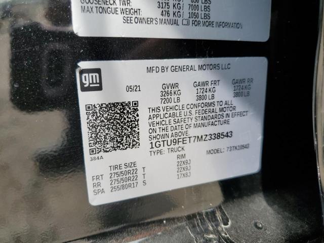 1GTU9FET7MZ338543 GMC Sierra K1500 Denali