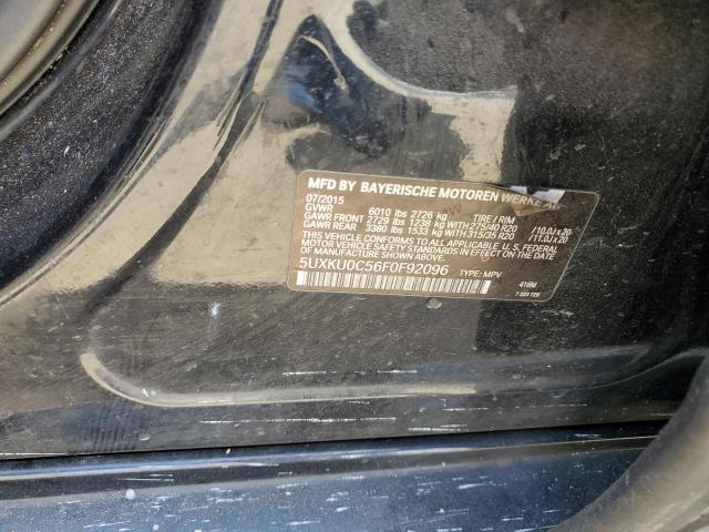 5UXKU0C56F0F92096 BMW X6 Sdrive35i