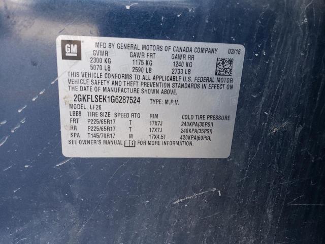 2GKFLSEK1G6287524 GMC Terrain Sle