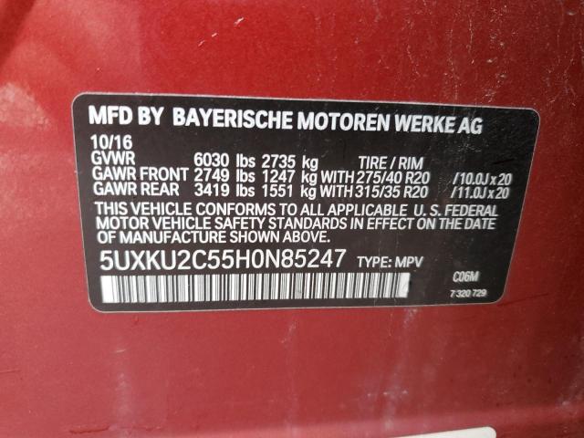 5UXKU2C55H0N85247 BMW X6 Xdrive35i