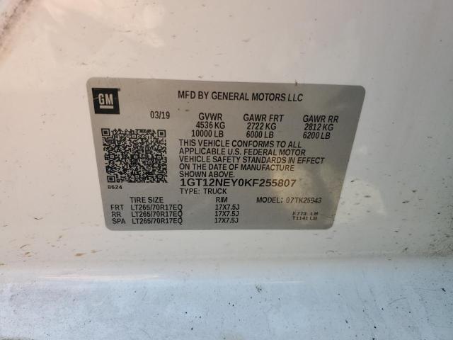 1GT12NEY0KF255807 GMC Sierra K2500 Heavy Duty