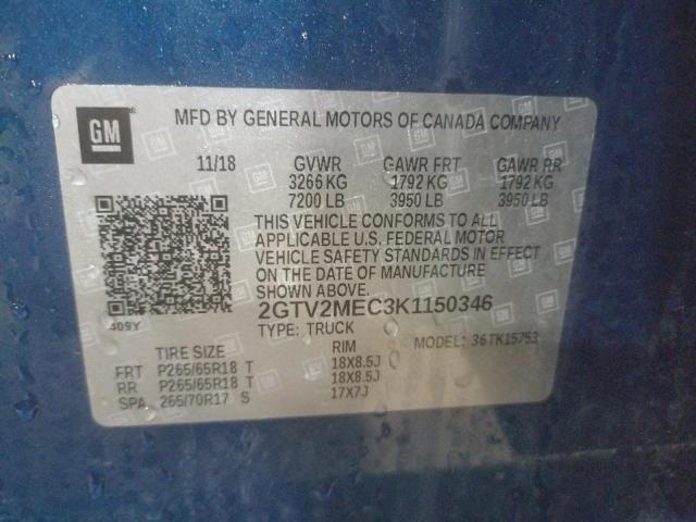 2GTV2MEC3K1150346 GMC Sierra Limited K1500 Sle