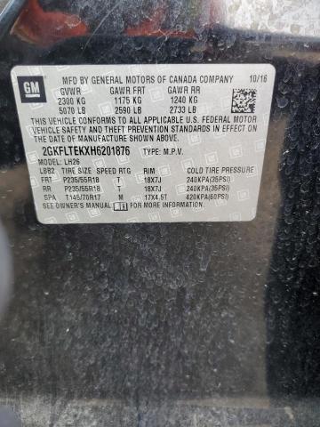 2GKFLTEKXH6201876 GMC Terrain Sle