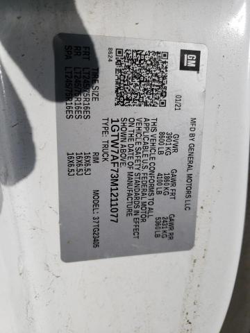 1GTW7AF73M1211077 GMC Savana G2500