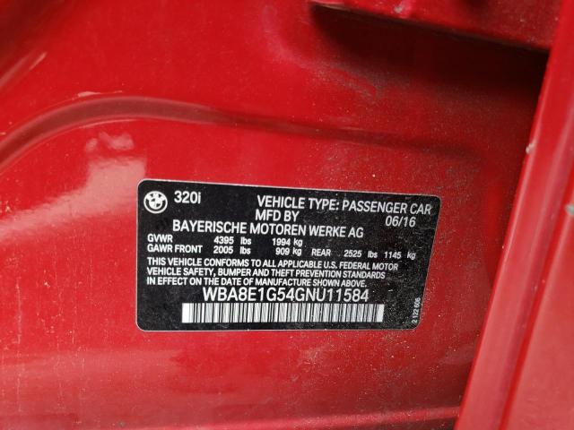 WBA8E1G54GNU11584 BMW 320 I