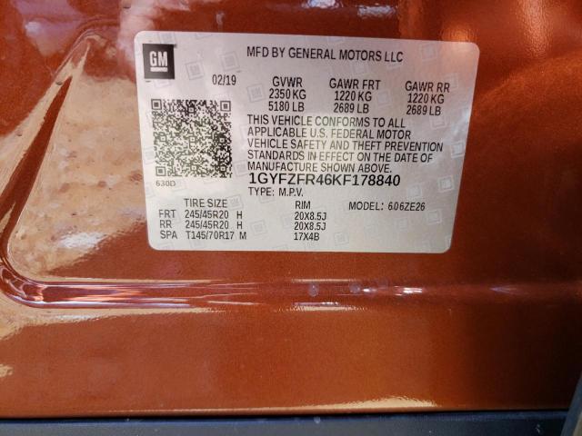 1GYFZFR46KF178840 Cadillac XT4 SPORT