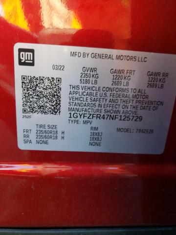 1GYFZFR47NF125729 Cadillac XT4 SPORT