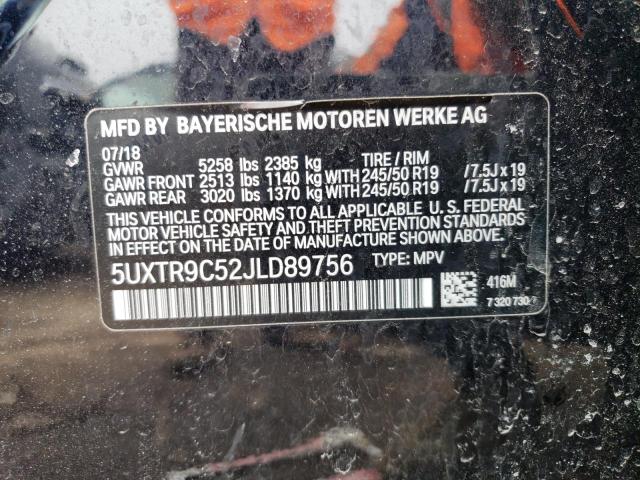 5UXTR9C52JLD89756 BMW X3 Xdrive30i