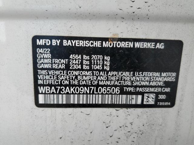 WBA73AK09N7L06506 BMW 228XI