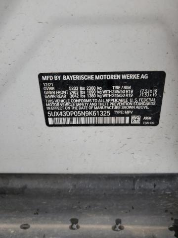 5UX43DP05N9K61325 BMW X3 Sdrive30i