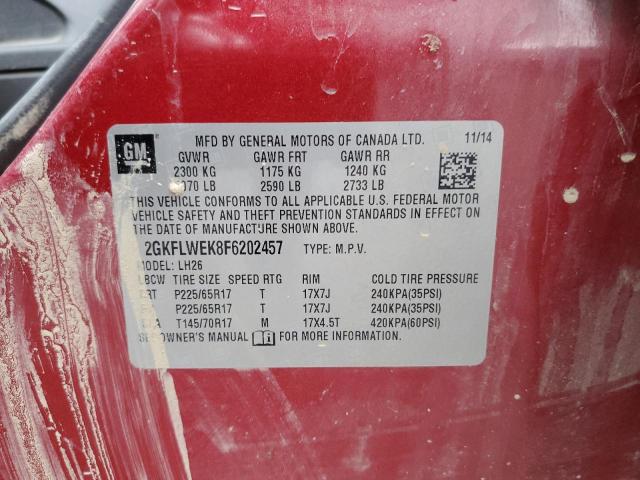 2GKFLWEK8F6202457 GMC Terrain Sle