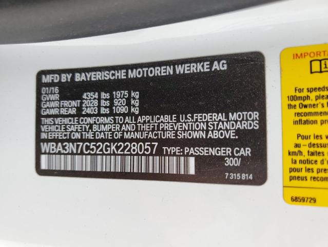 WBA3N7C52GK228057 BMW 428 I