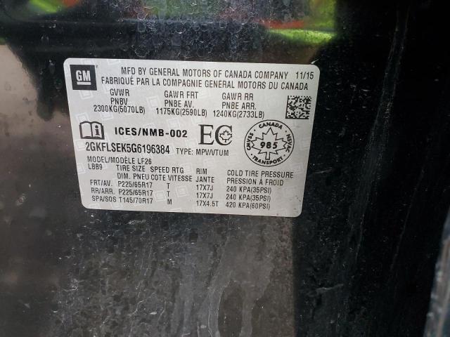2GKFLSEK5G6196384 GMC Terrain Sle