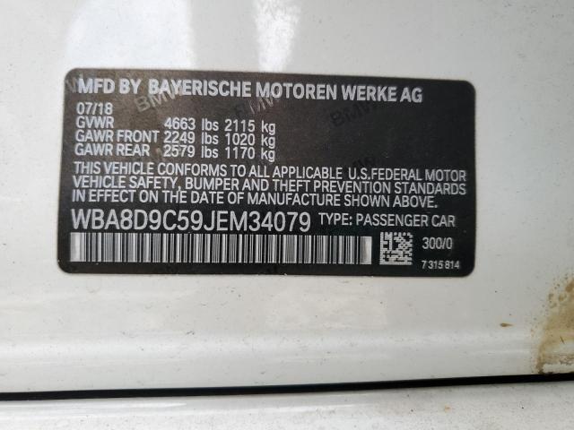 WBA8D9C59JEM34079 BMW 330 XI
