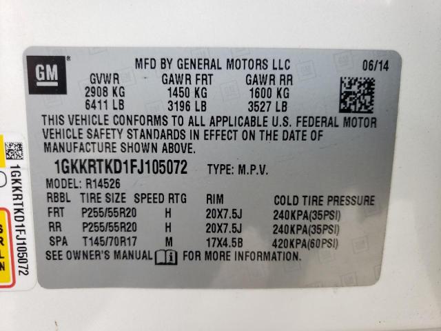 1GKKRTKD1FJ105072 GMC Acadia Denali