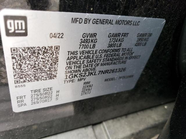 1GKS2JKL7NR261326 GMC YUKON XL DENALI