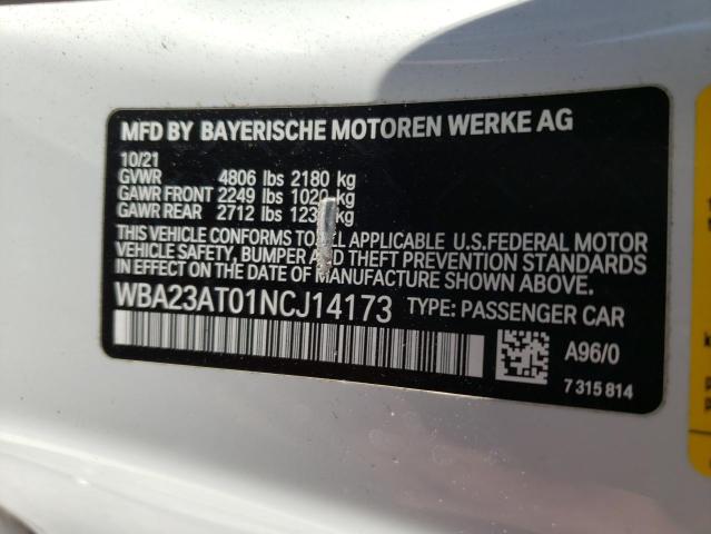 WBA23AT01NCJ14173 BMW 430I