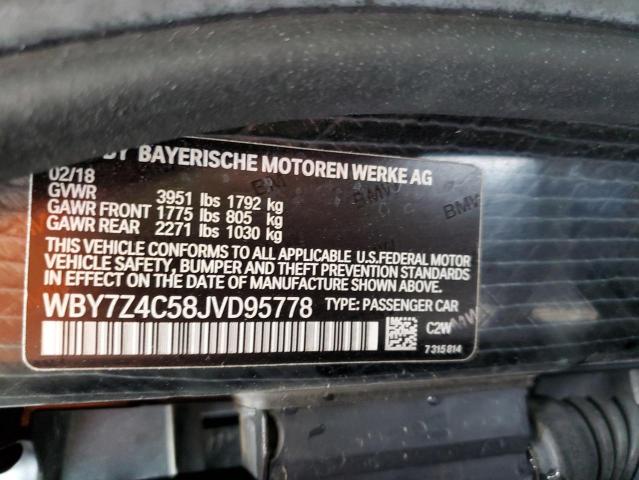 WBY7Z4C58JVD95778 BMW I3 REX