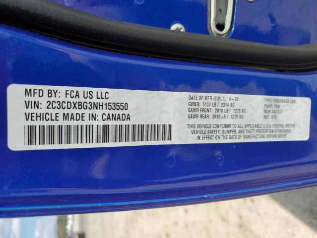 2C3CDXBG3NH153550 Dodge Charger Sxt