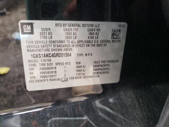 1GKS1AKC4GR201364 GMC YUKON SLE