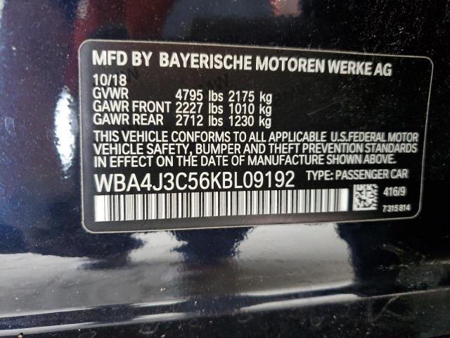 WBA4J3C56KBL09192 BMW 430xi Gran Coupe
