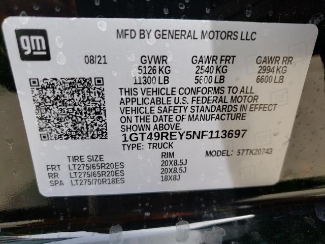 1GT49REY5NF113697 GMC Sierra K2500 Denali