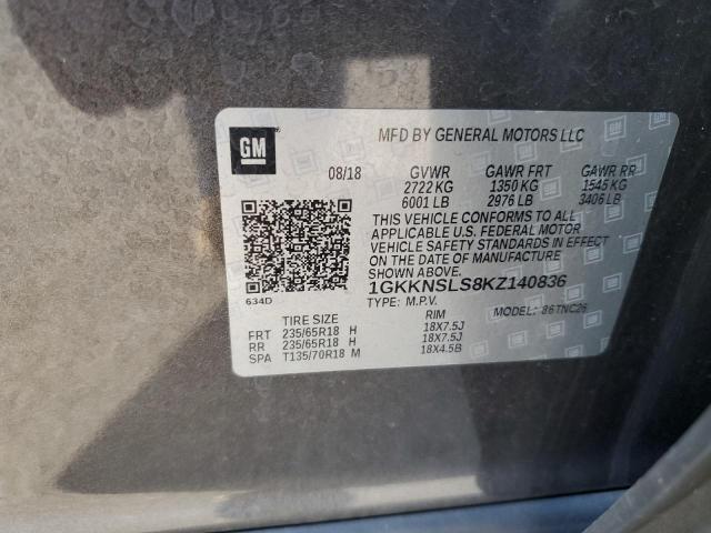 1GKKNSLS8KZ140836 GMC ACADIA SLE