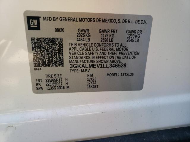 3GKALMEV1LL346528 GMC Terrain Sle
