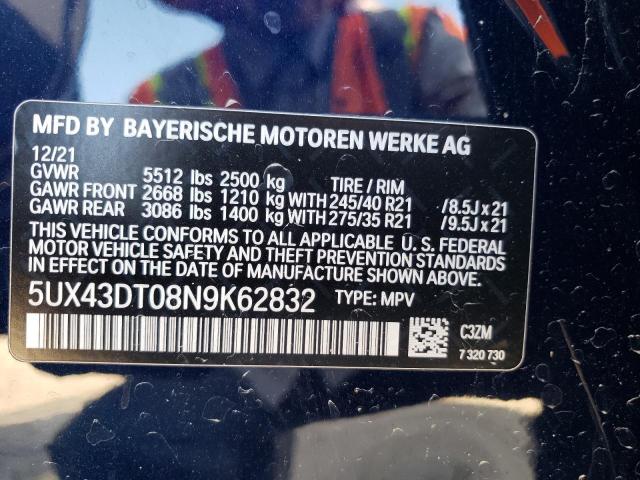 5UX43DT08N9K62832 BMW X4 M40i