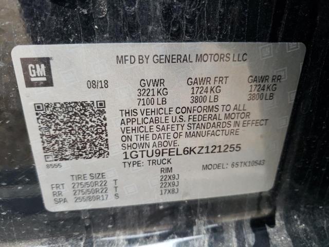 1GTU9FEL6KZ121255 GMC Sierra K1500 Denali