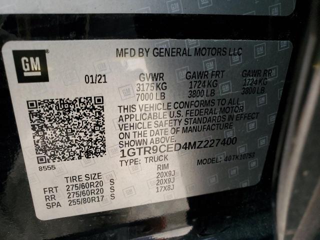 1GTR9CED4MZ227400 GMC Sierra K1500 Elevation