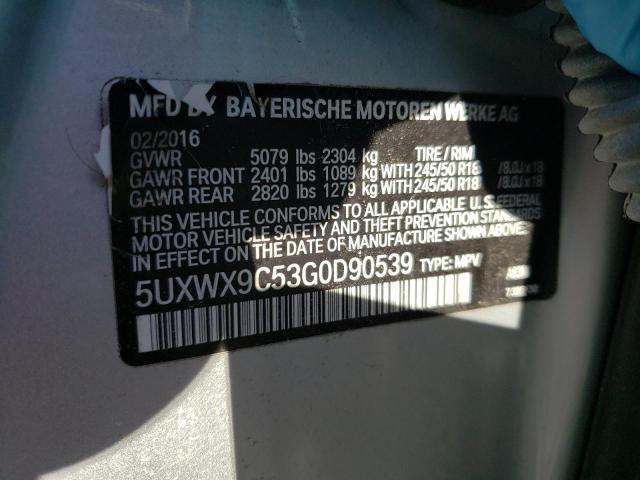 5UXWX9C53G0D90539 BMW X3 Xdrive28i