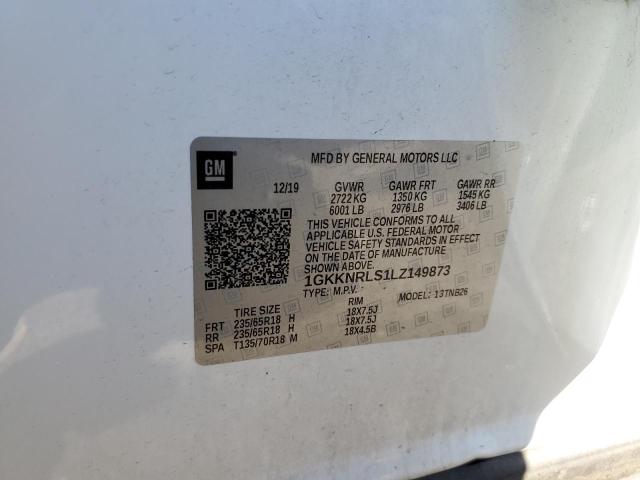 1GKKNRLS1LZ149873 GMC ACADIA SLE