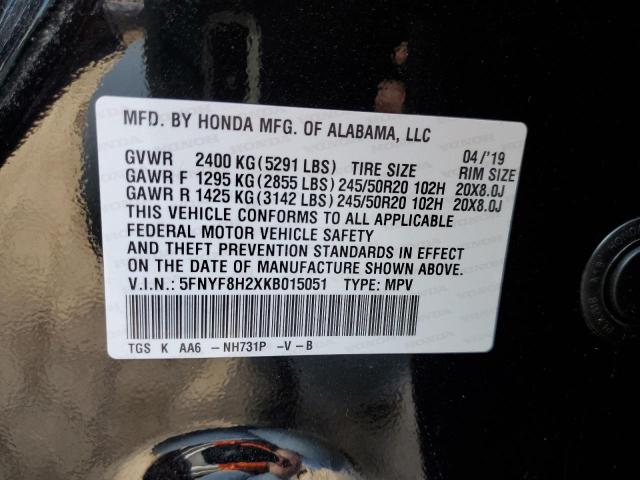 5FNYF8H2XKB015051 Honda Passport Sport