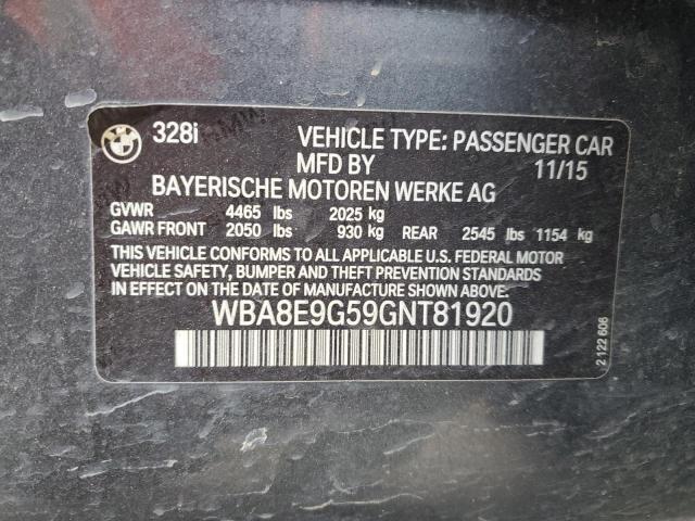 WBA8E9G59GNT81920 BMW 328 I Sulev