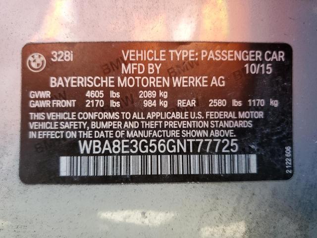 WBA8E3G56GNT77725 BMW 328 Xi Sulev