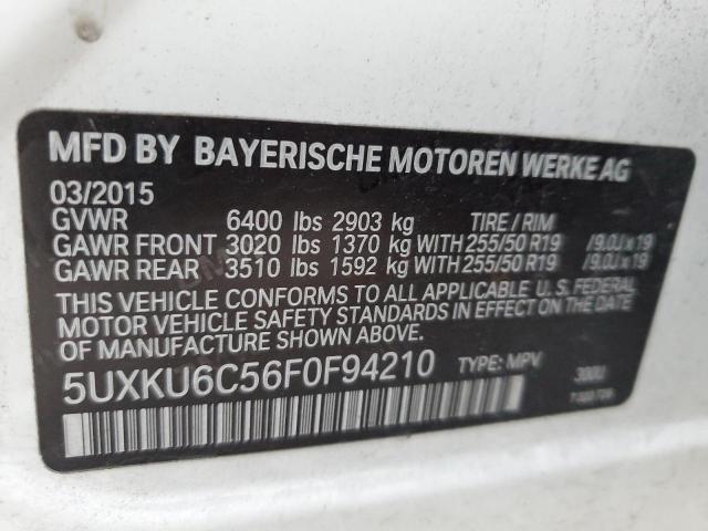 5UXKU6C56F0F94210 BMW X6 Xdrive50i