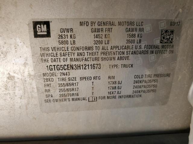 1GTG5CEN3H1211673 GMC CANYON SLE