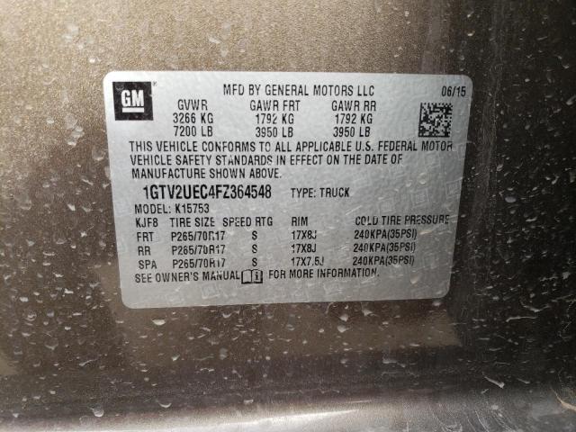 1GTV2UEC4FZ364548 GMC Sierra K1500 Sle