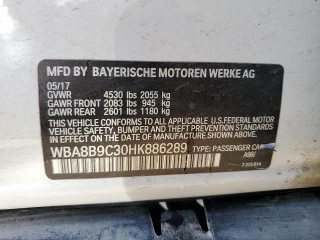 WBA8B9C30HK886289 BMW 330 I