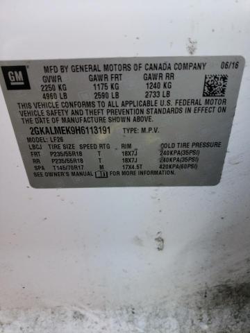 2GKALMEK9H6113191 GMC Terrain Sle