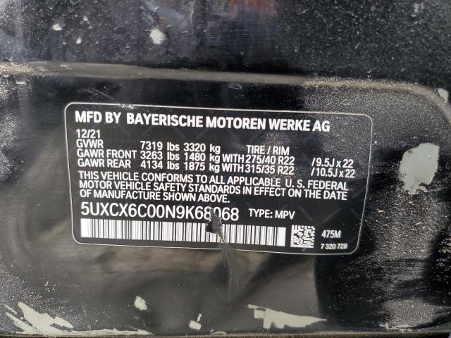 5UXCX6C00N9K68068 BMW X7 M50i
