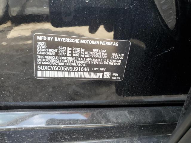 5UXCY6C05N9J91646 BMW X6 Xdrive40i