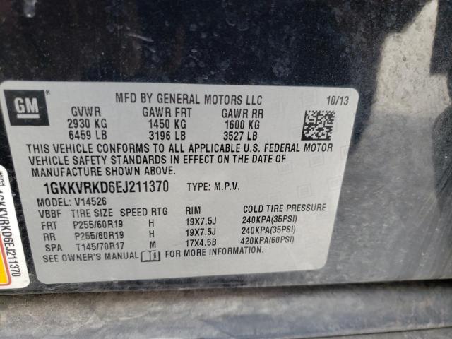1GKKVRKD6EJ211370 GMC Acadia Slt-1