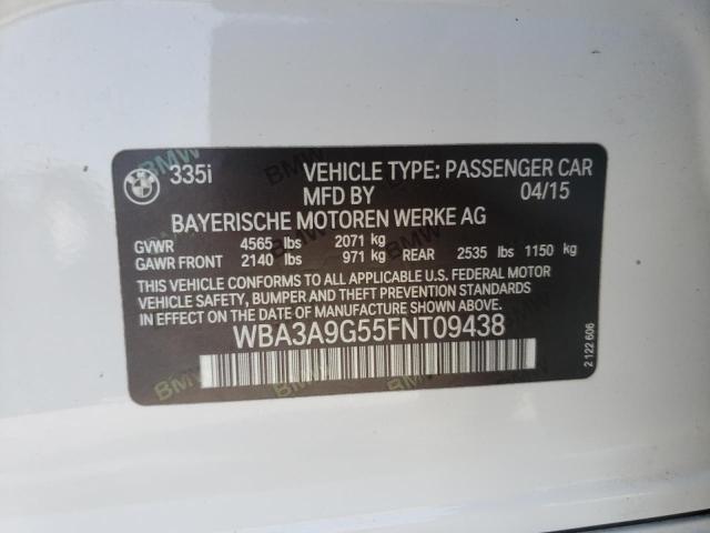 WBA3A9G55FNT09438 BMW 335 I