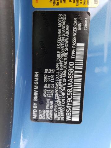 WBS4Y9C58JAA85800 BMW M4