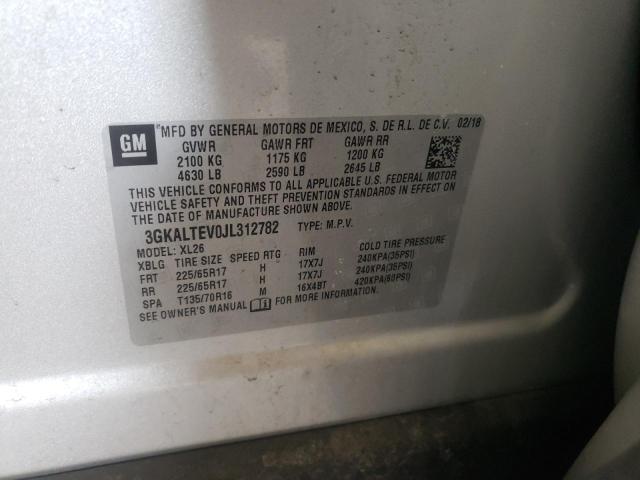 3GKALTEV0JL312782 GMC Terrain Sle