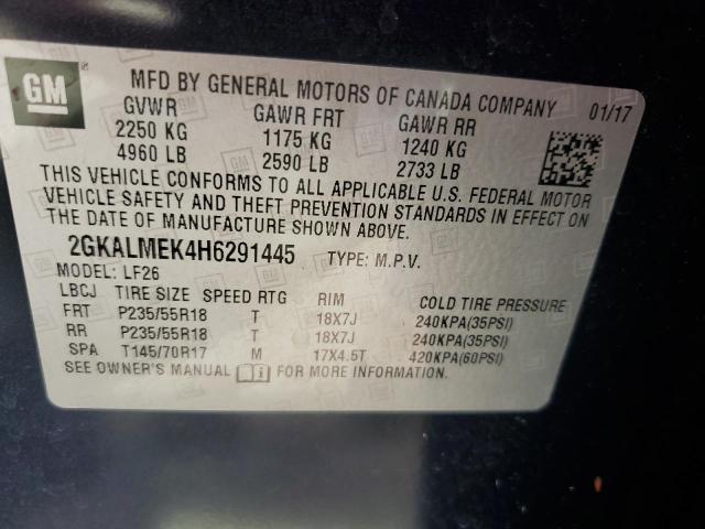 2GKALMEK4H6291445 GMC Terrain Sle